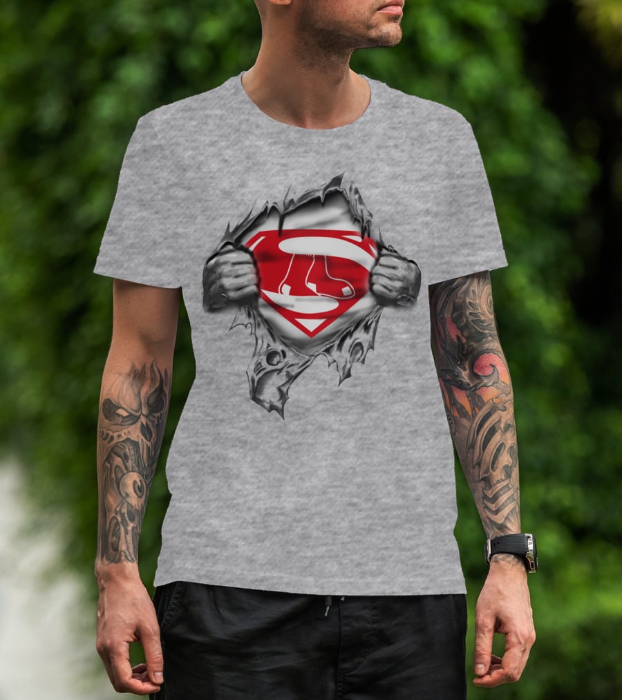 Superman Logo Ripped Through Chest T-Shirt