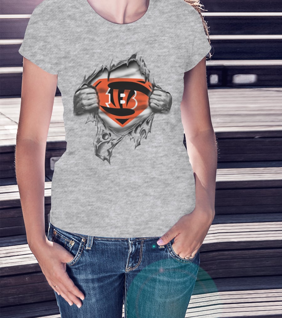 Cincinnati Bengals Superhero Logo Mashup T-Shirt