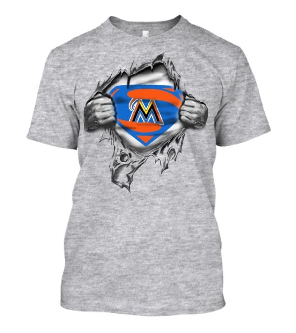 Miami Marlins Super Logo Reveal T-Shirt