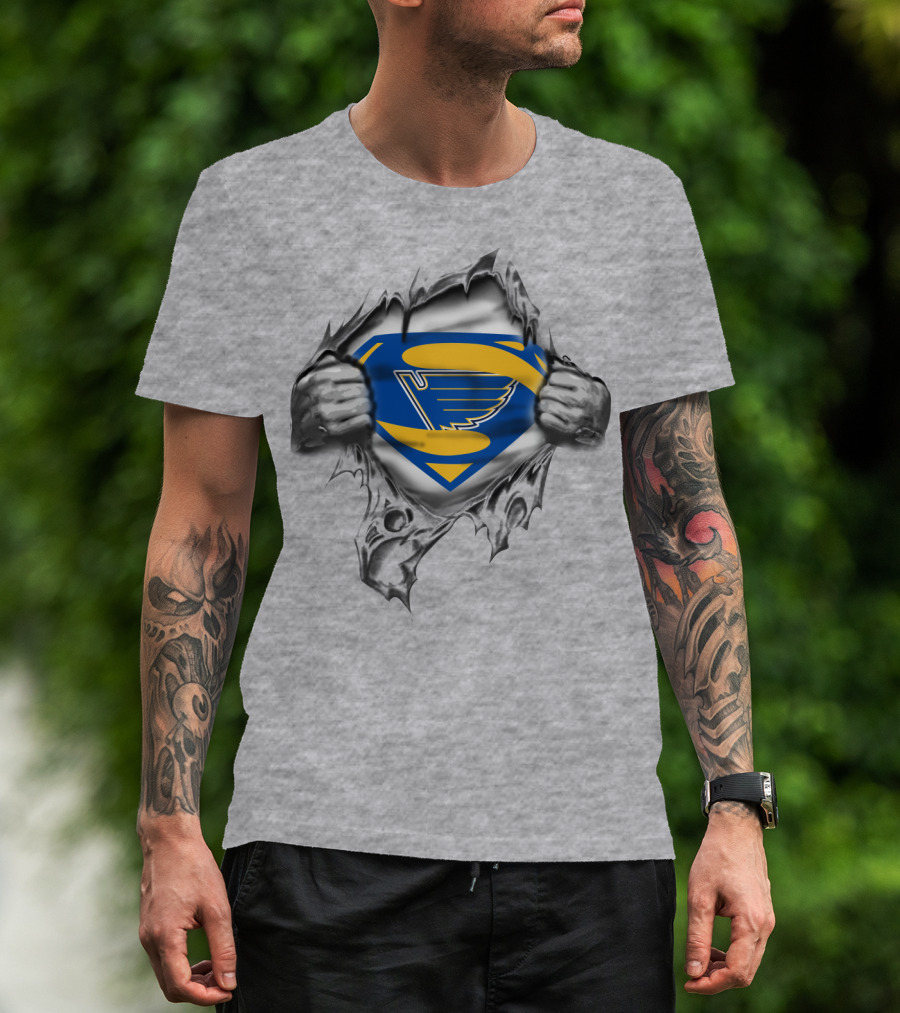 St. Louis Blues Hockey Superman T-Shirt