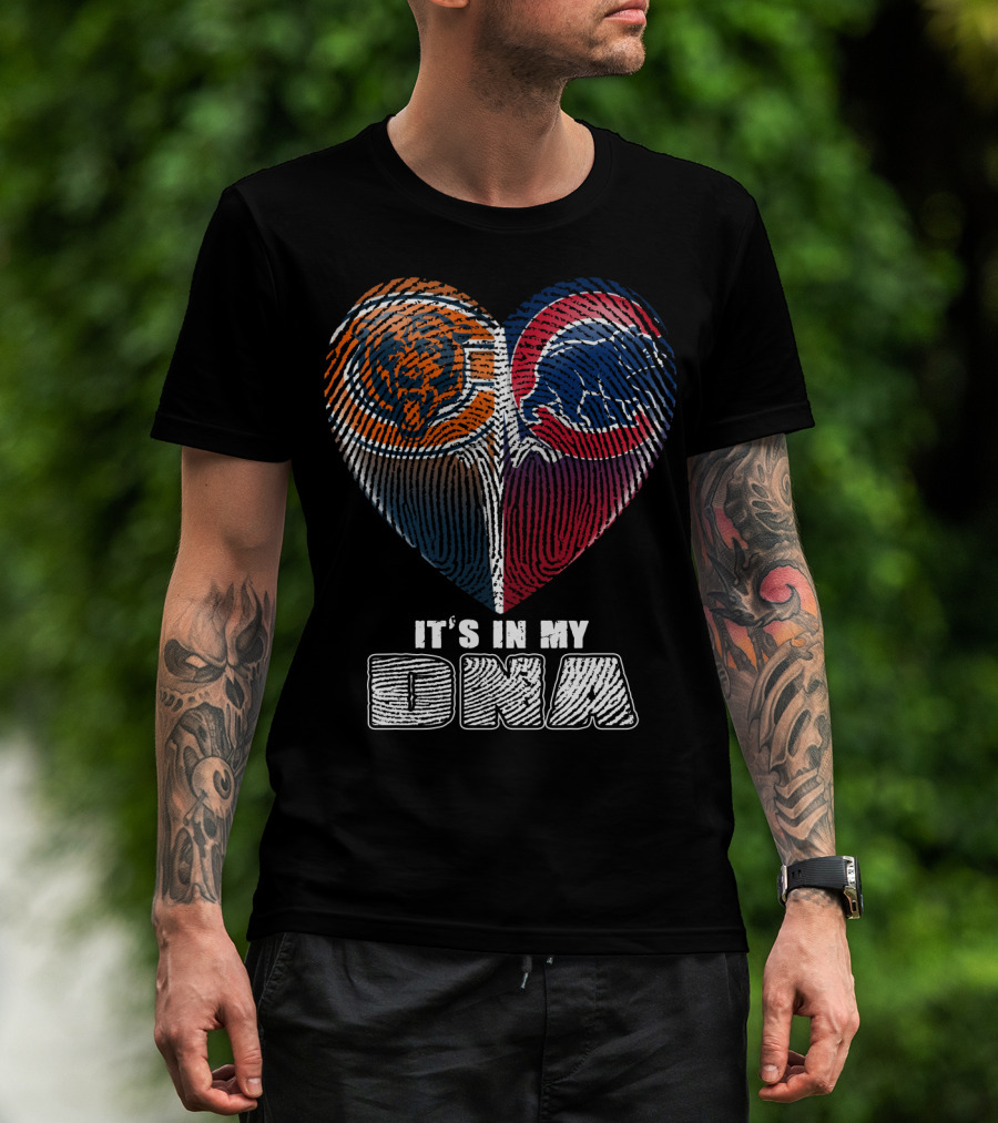 Chicago Bears Cubs Heart It's In My Dna T-Shirt