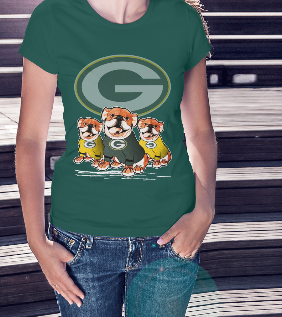 Green Bay Packers Dogs Trio T-Shirt