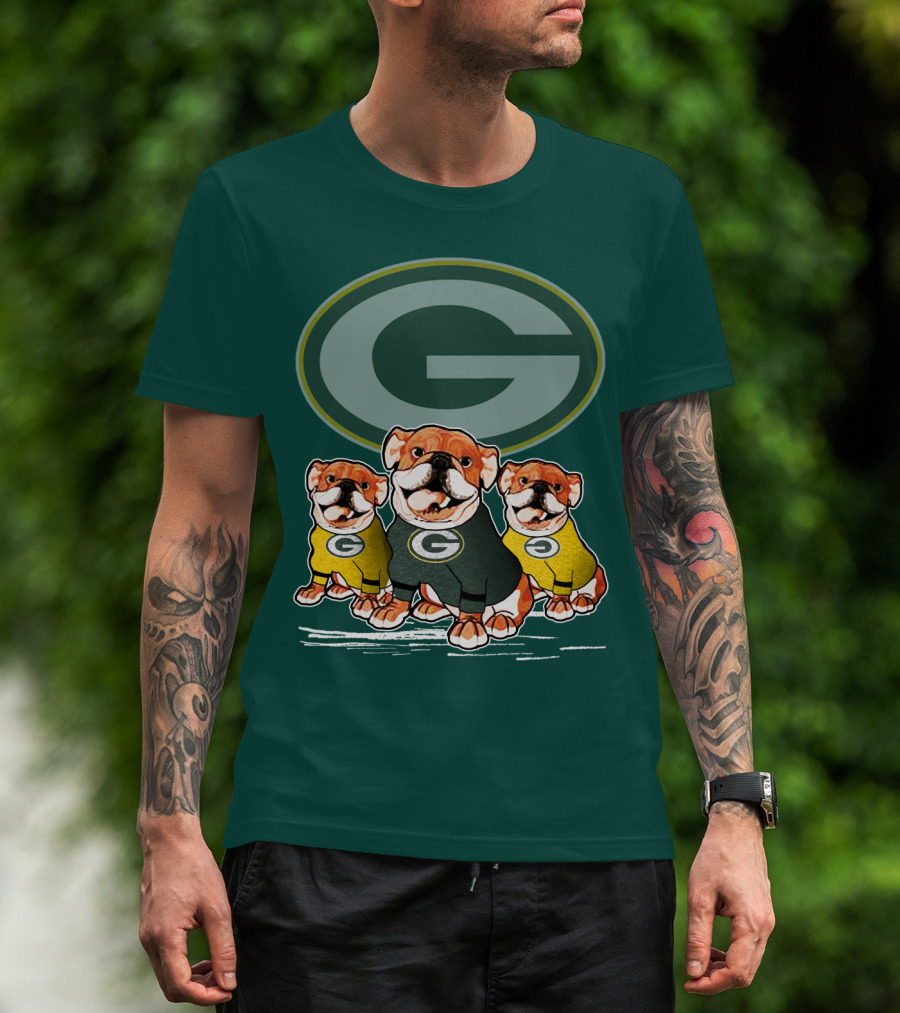Green Bay Packers Dogs Trio T-Shirt