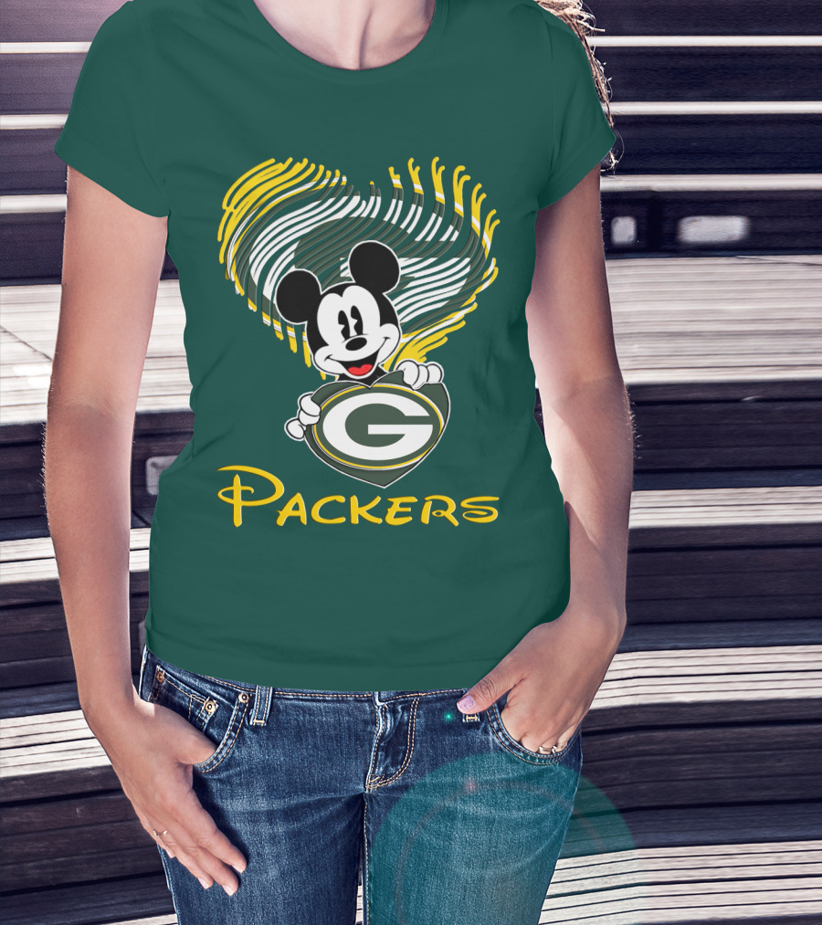 Packers Heart With Character T-Shirt