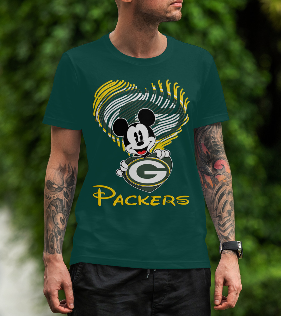 Packers Heart With Character T-Shirt