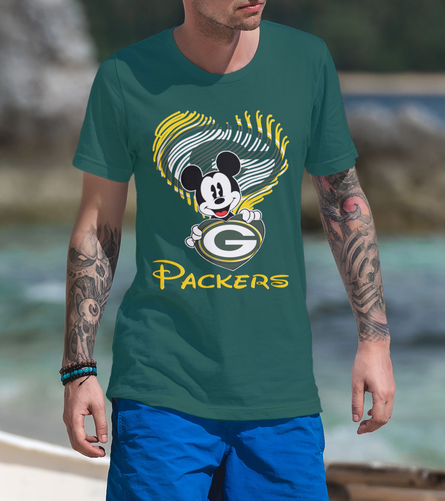 Packers Heart With Character T-Shirt