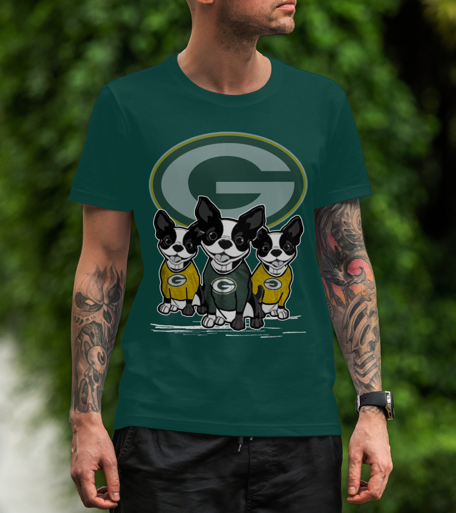 Green Bay Packers Boston Terriers T-Shirt