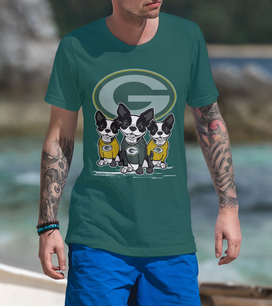 Green Bay Packers Boston Terriers T-Shirt