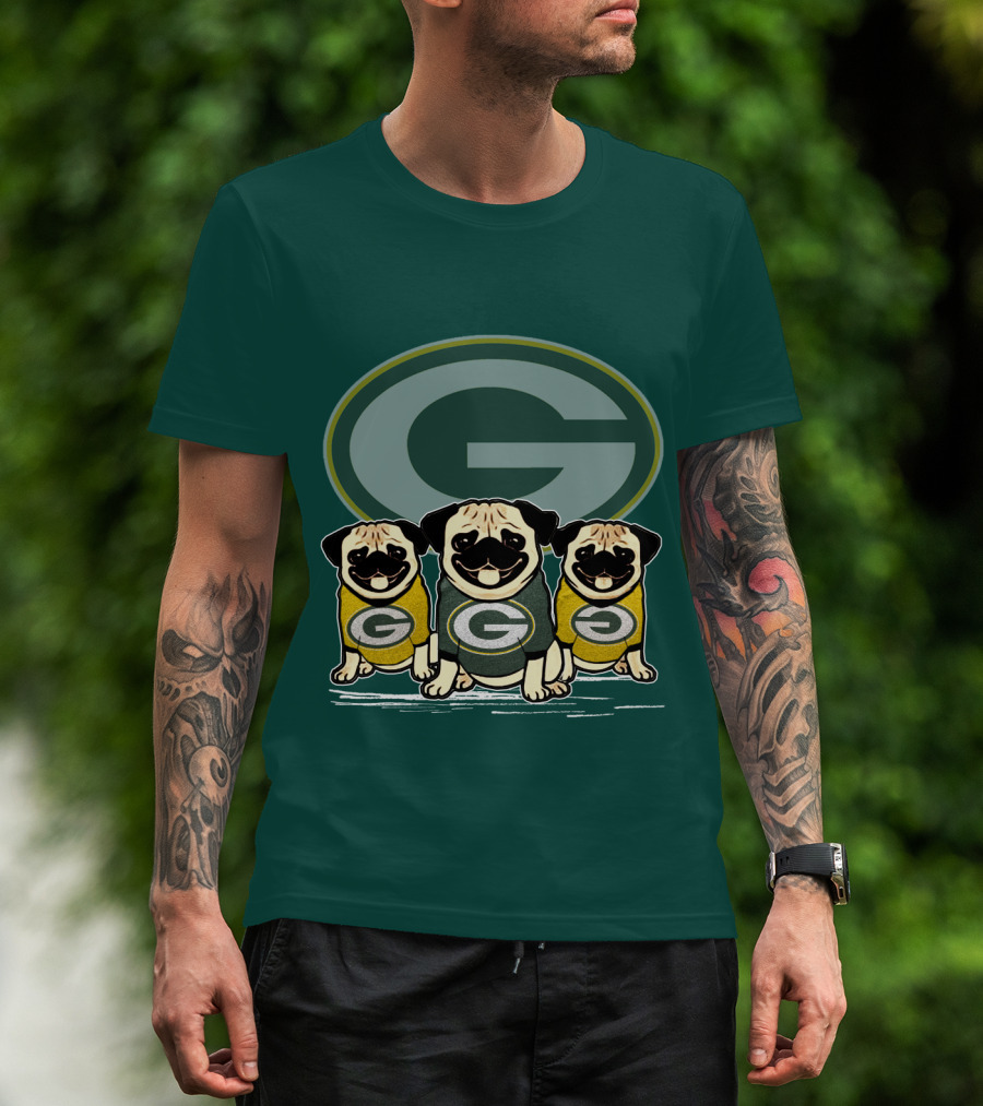 Green Bay Packers G Logo Pugs T-Shirt