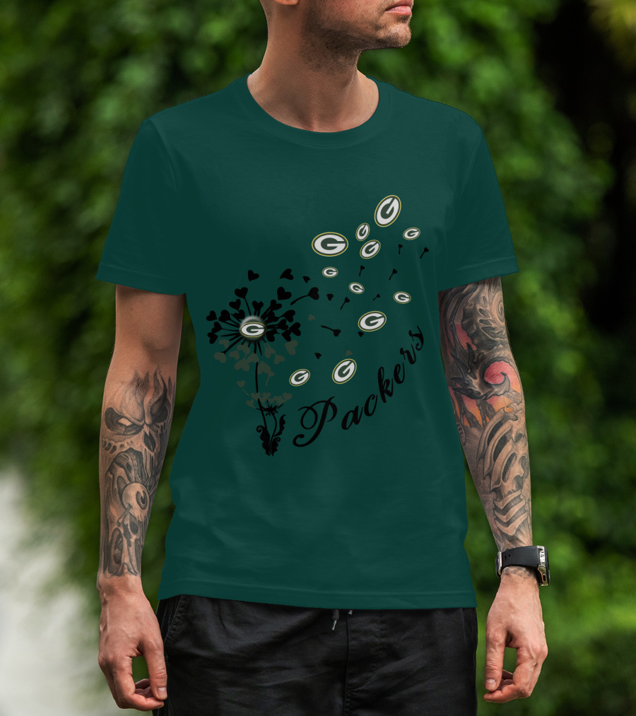Packers Green Bay Hearts And Blossoms T-Shirt
