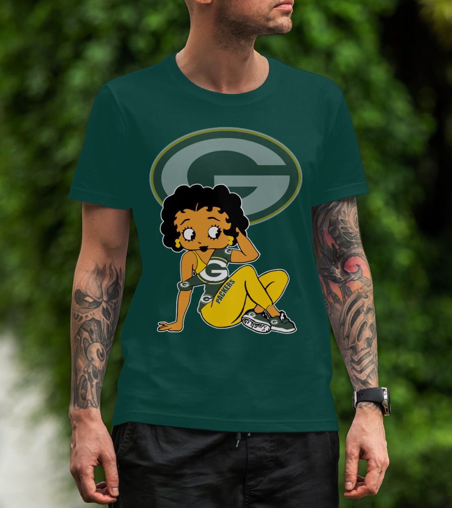Green Bay Packers Betty Boop Fan T-Shirt