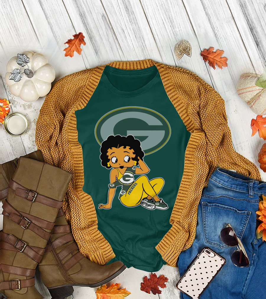 Green Bay Packers Betty Boop Fan T-Shirt