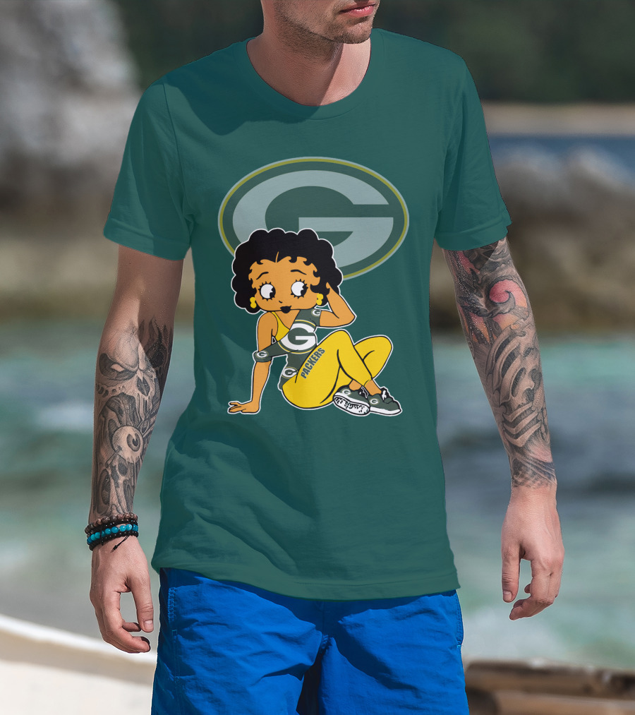 Green Bay Packers Betty Boop Fan T-Shirt