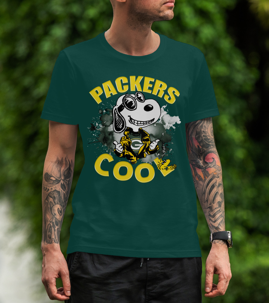 Packers Cool Snoopy Green Bay Packers Football T-Shirt