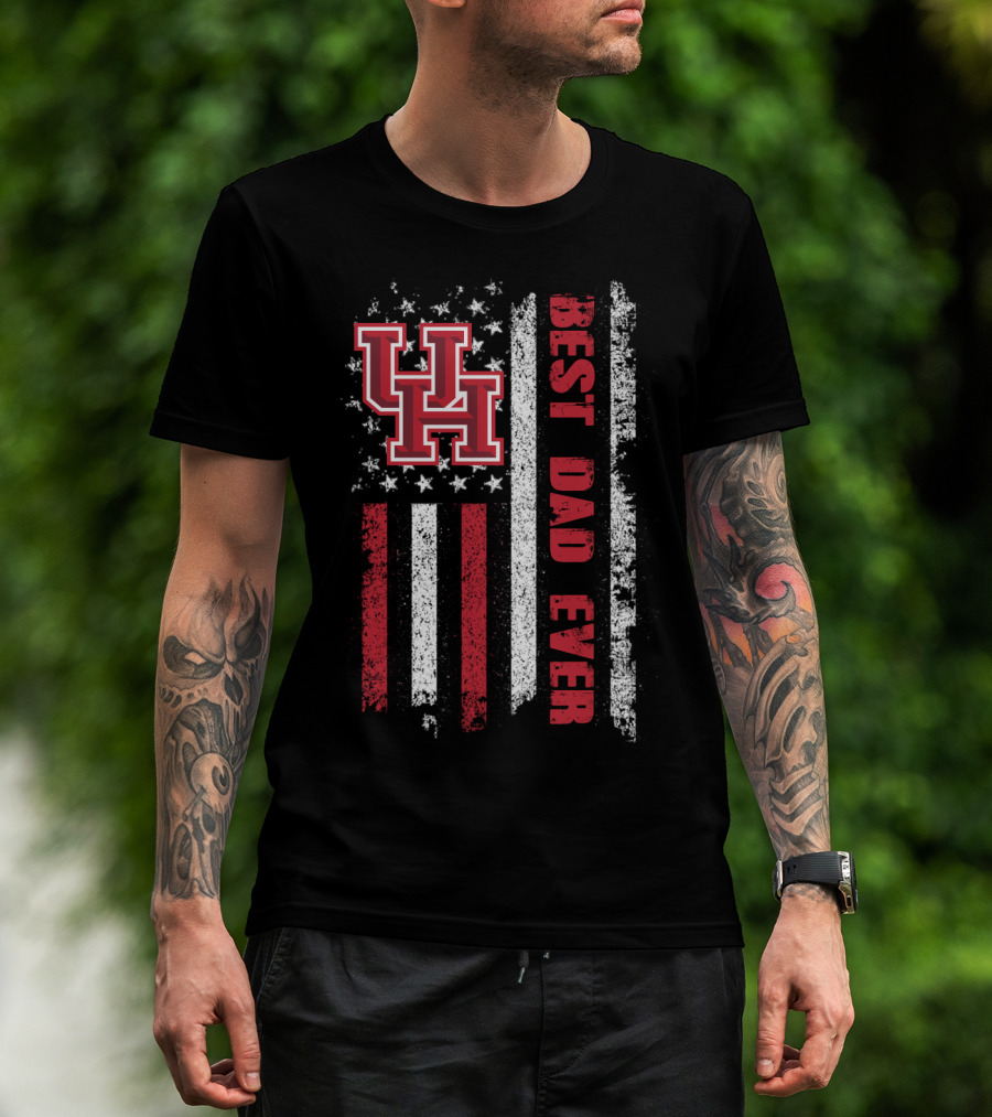 Uh Best Dad Ever American Flag Evd 090 T-Shirt