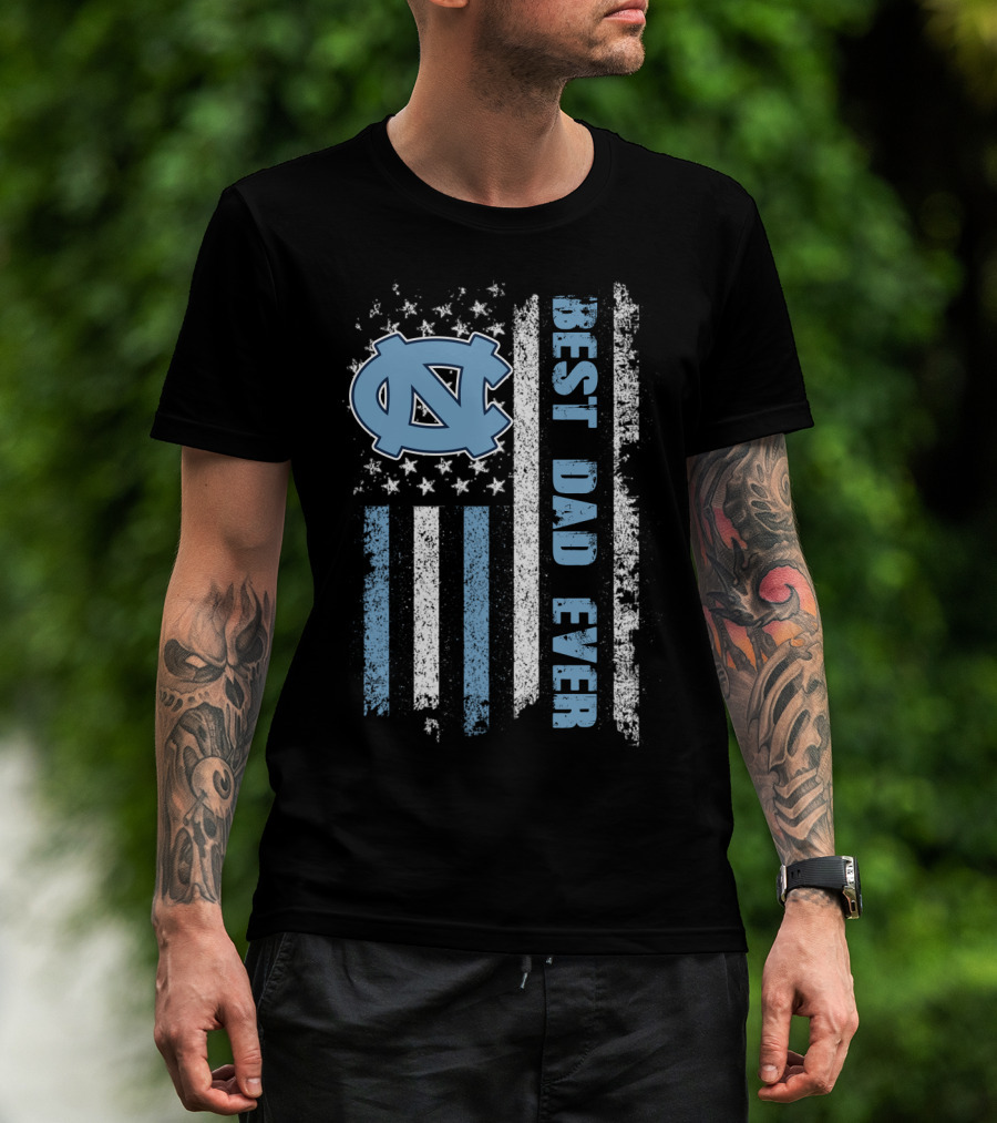 Unc Best Dad Ever American Flag T-Shirt