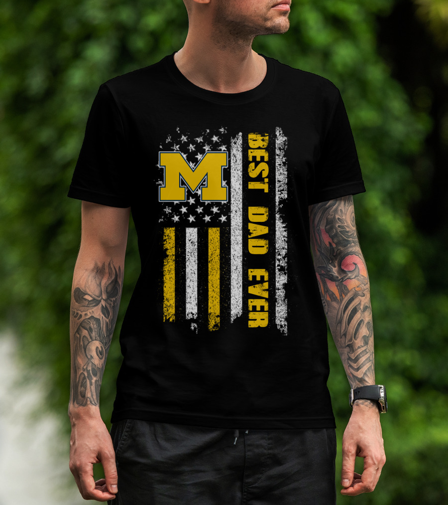 M Flag Best Dad Ever Evd 099 T-Shirt