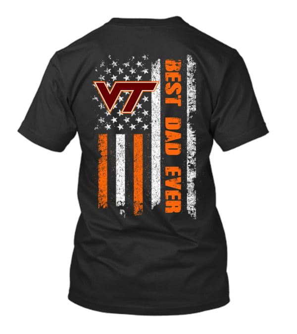 Vt Best Dad Ever American Flag T-Shirt