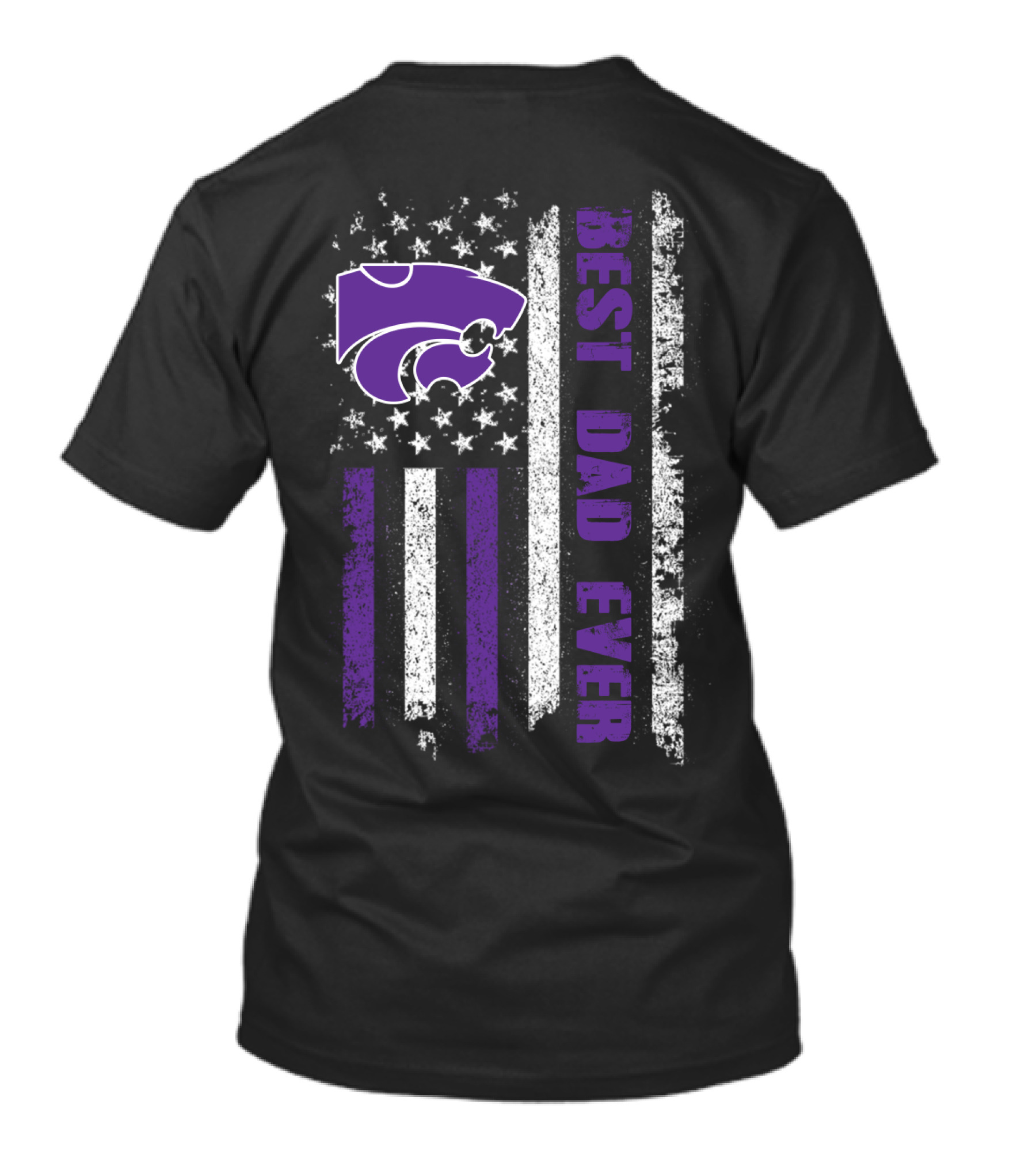Kansas State Wildcats Best Dad Ever Flag T-Shirt