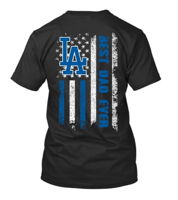 La Best Dad Ever American Flag Evd T-Shirt