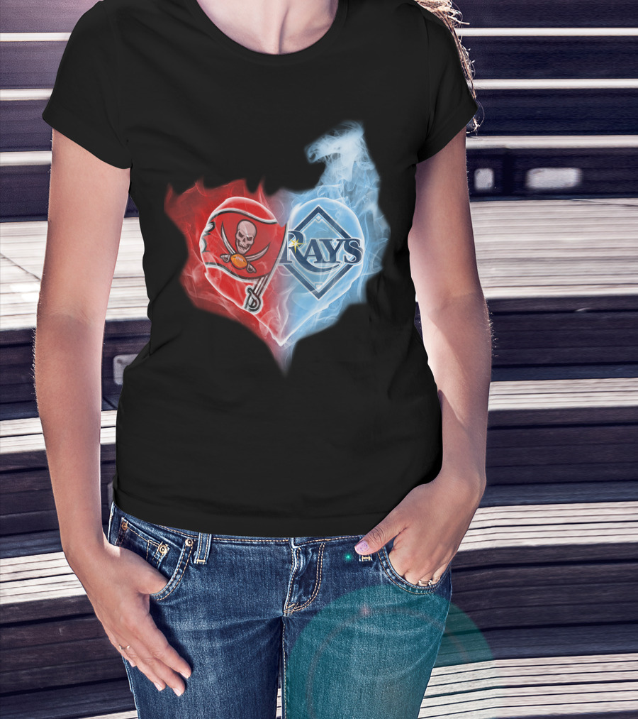 Buccaneers And Rays Heart Fusion T-Shirt