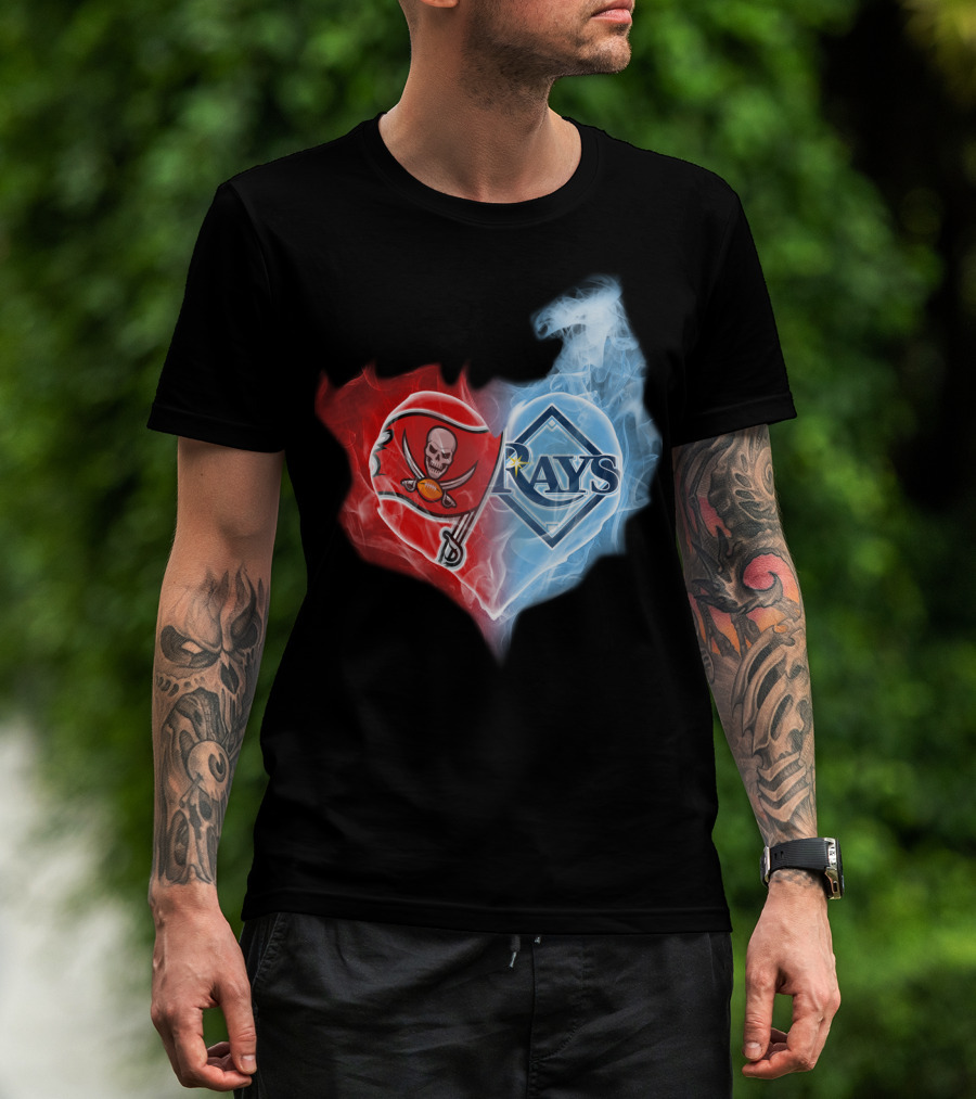 Buccaneers And Rays Heart Fusion T-Shirt
