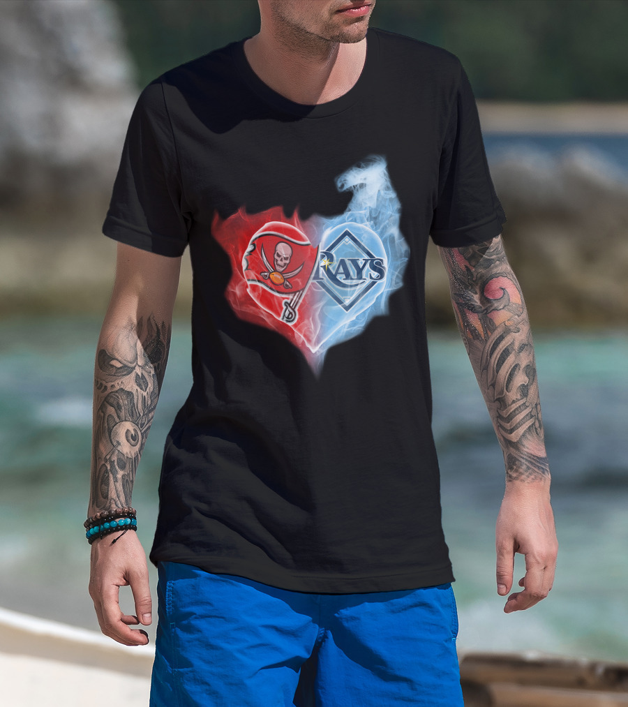 Buccaneers And Rays Heart Fusion T-Shirt