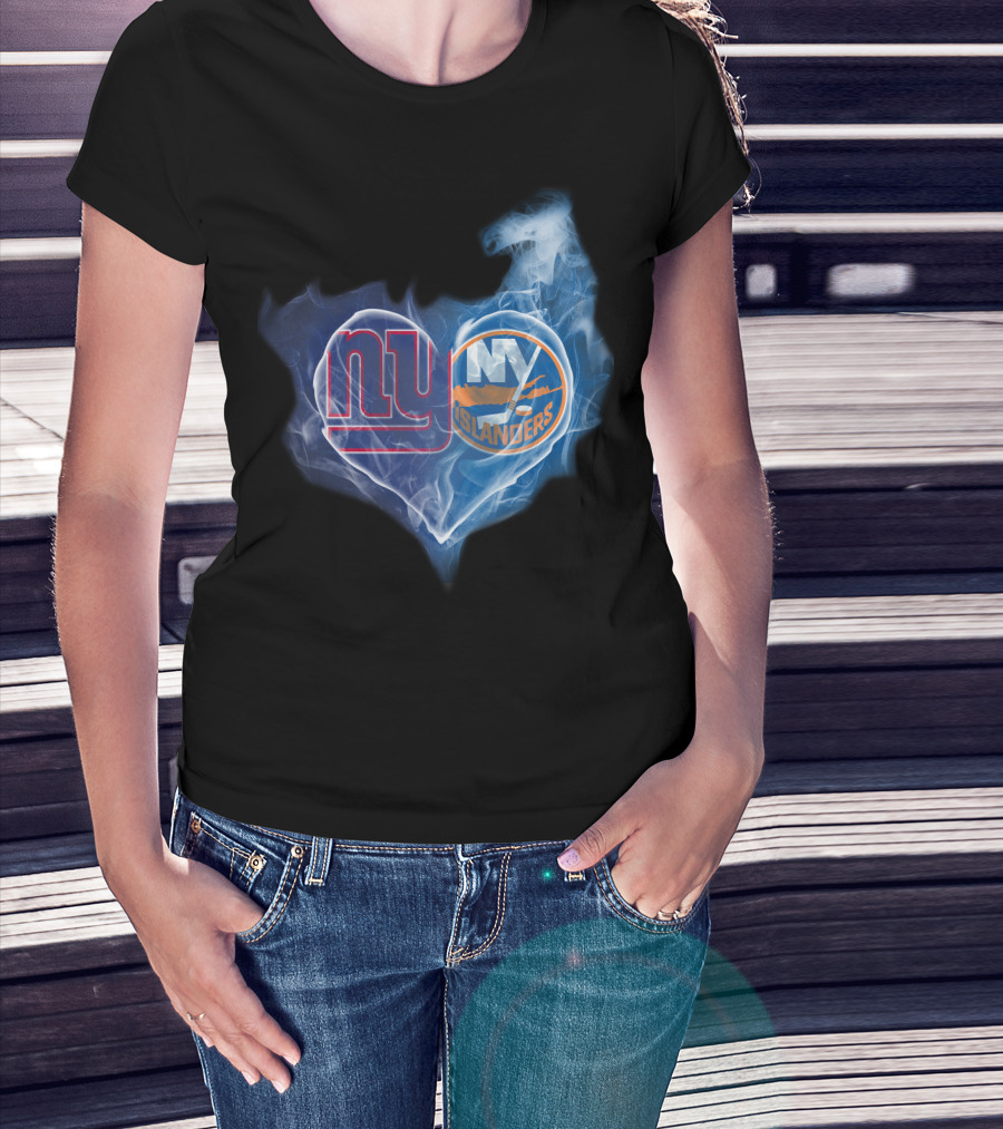 Ny Giants Ny Islanders Heart T-Shirt