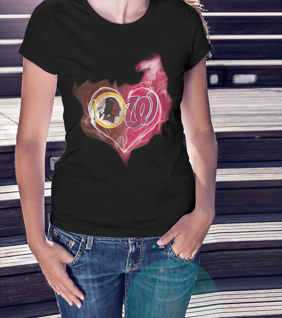 Washington Redskins Nationals Heart Fusion T-Shirt