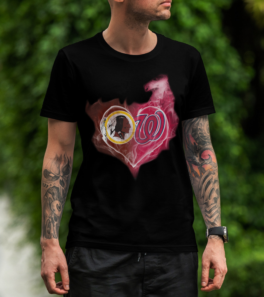 Washington Redskins Nationals Heart Fusion T-Shirt