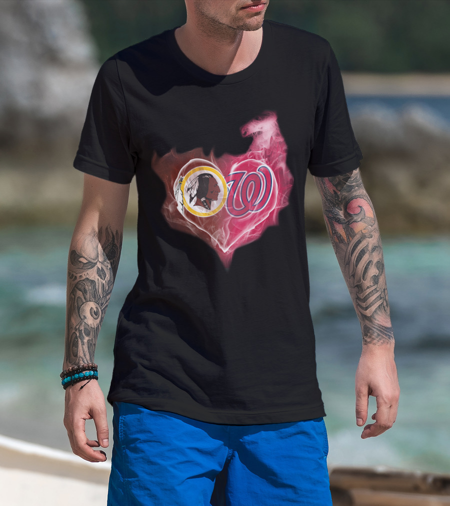 Washington Redskins Nationals Heart Fusion T-Shirt