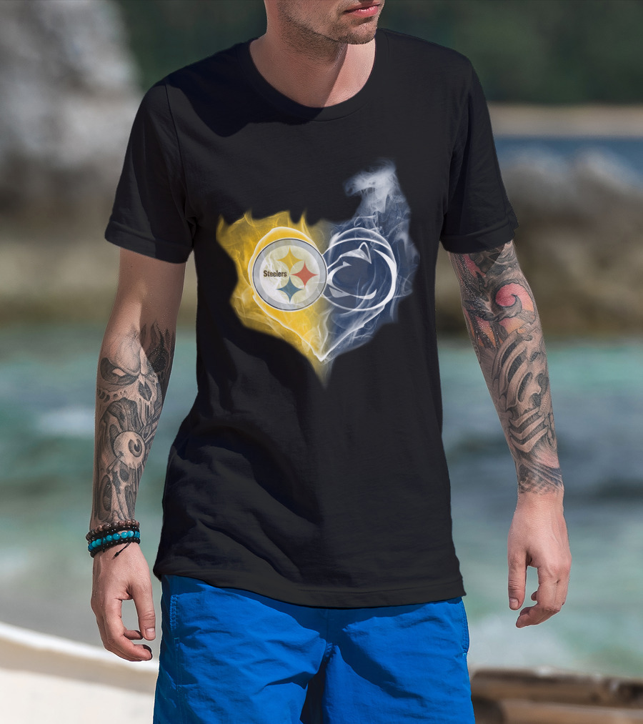 Steelers Penn State Heart Fusion T-Shirt
