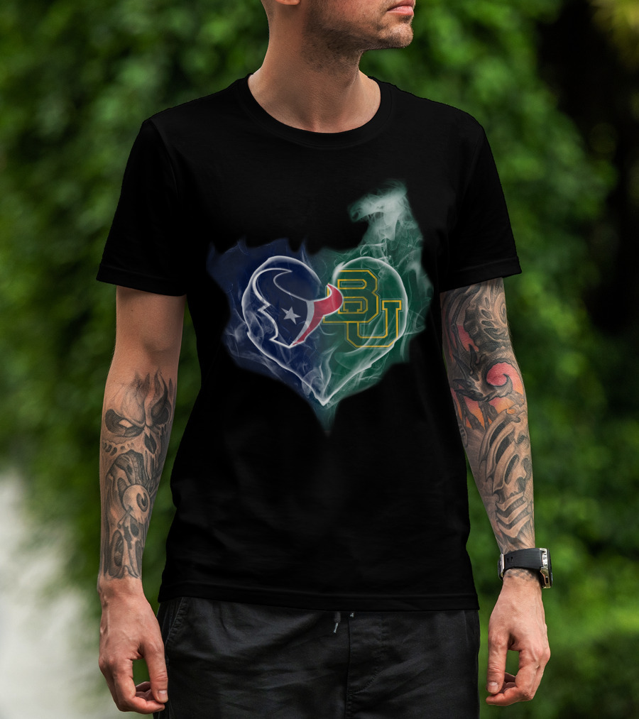 Houston Texans Baylor University Heart T-Shirt