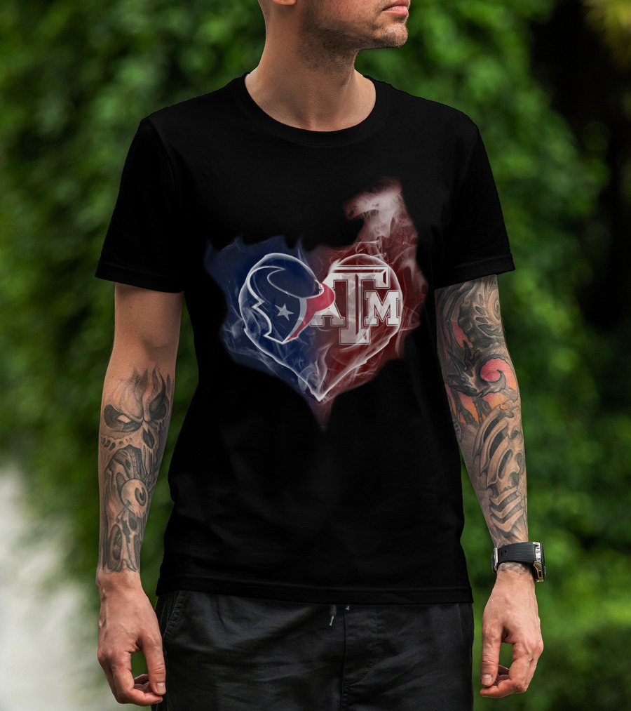 Houston Texans Texas A&M Heart Fusion T-Shirt