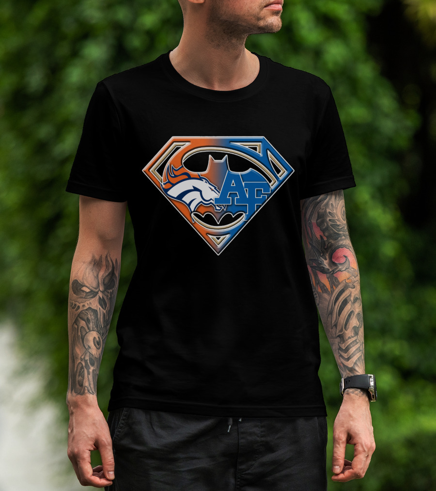 Denver Broncos Air Force Batman Superhero Shield Logo Bat 015 T-Shirt