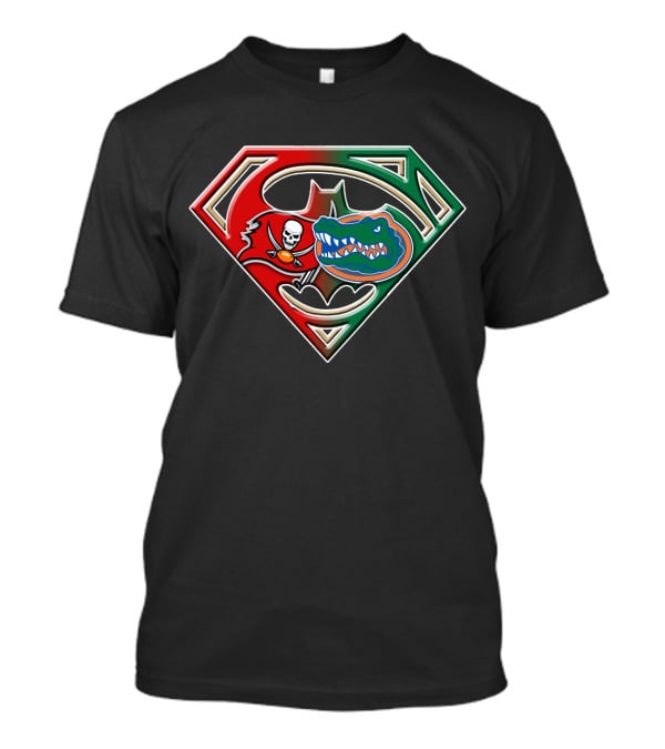 Superman Batman Tampa Bay Buccaneers Florida Gators 024 T-Shirt
