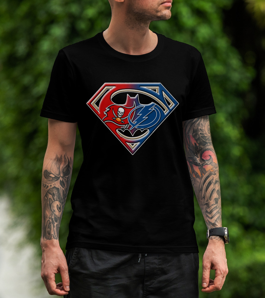Buccaneers Lightning Superhero Logo Fusion T-Shirt