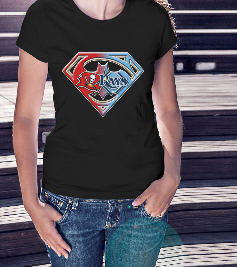 Superman Batman Buccaneers Rays Logo Fusion Bat 027 T-Shirt