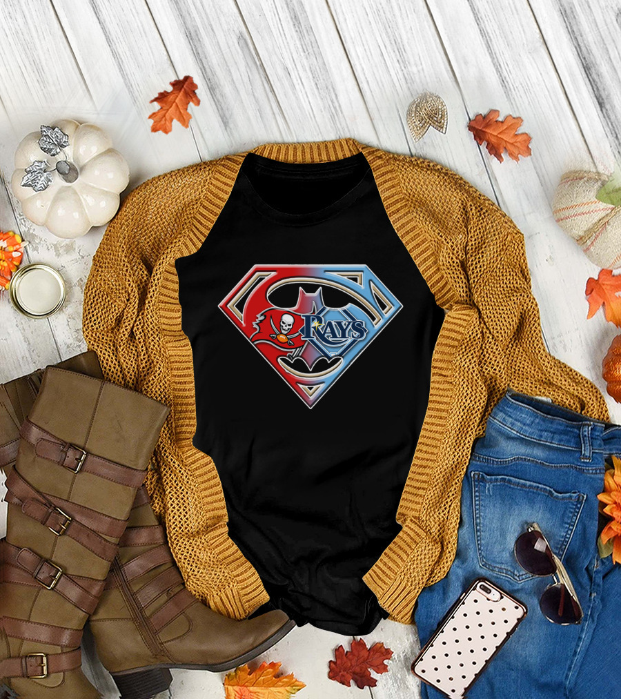Superman Batman Buccaneers Rays Logo Fusion Bat 027 T-Shirt