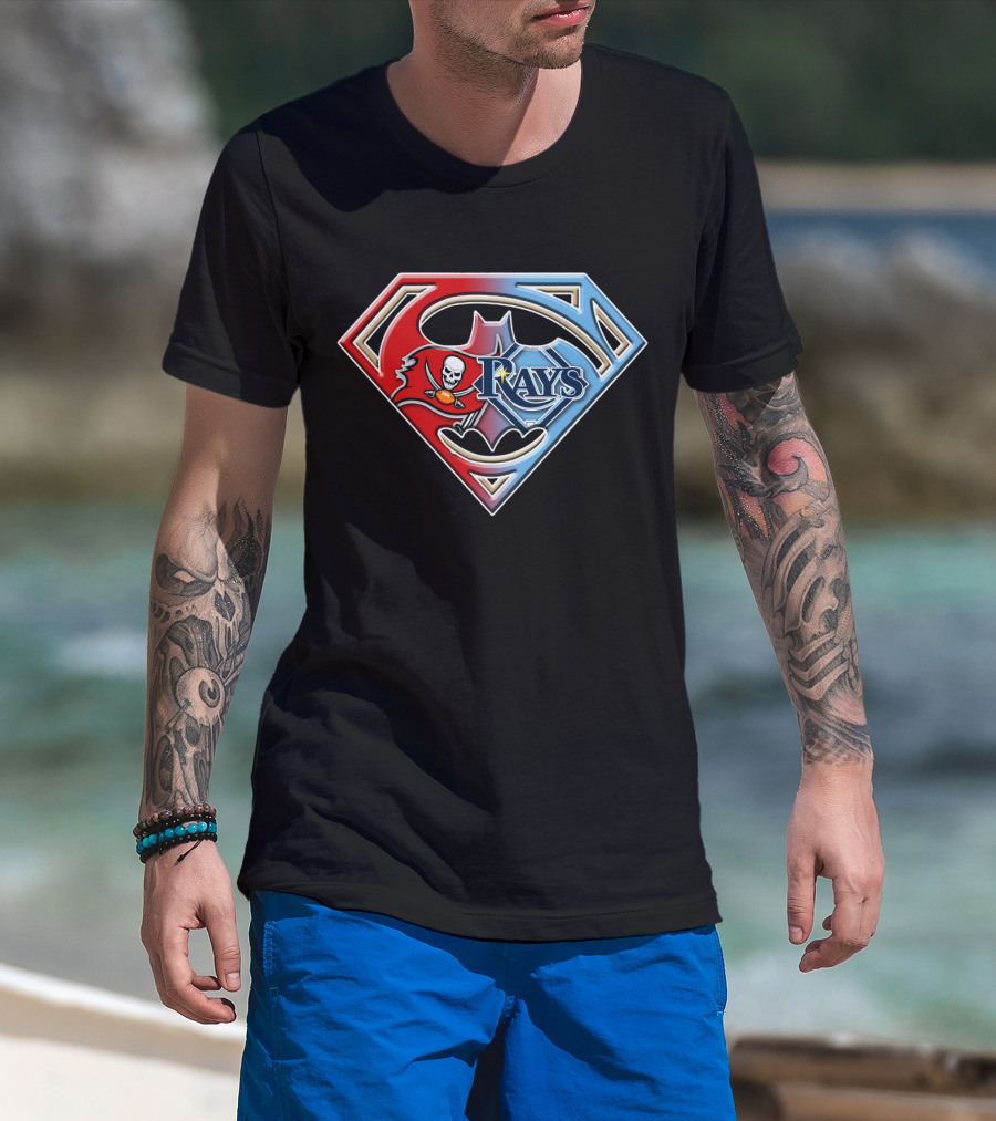Superman Batman Buccaneers Rays Logo Fusion Bat 027 T-Shirt