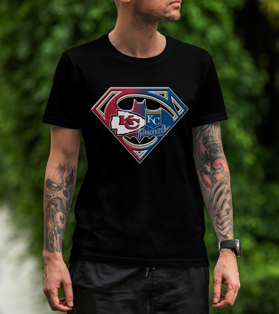 Kc Chiefs Royals Batman Superman Logo Bat 037 T-Shirt