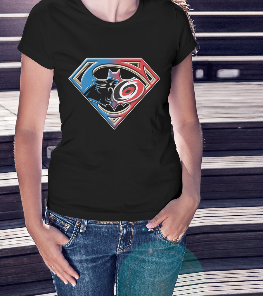 Panthers Hurricanes Superman Logo Fusion T-Shirt