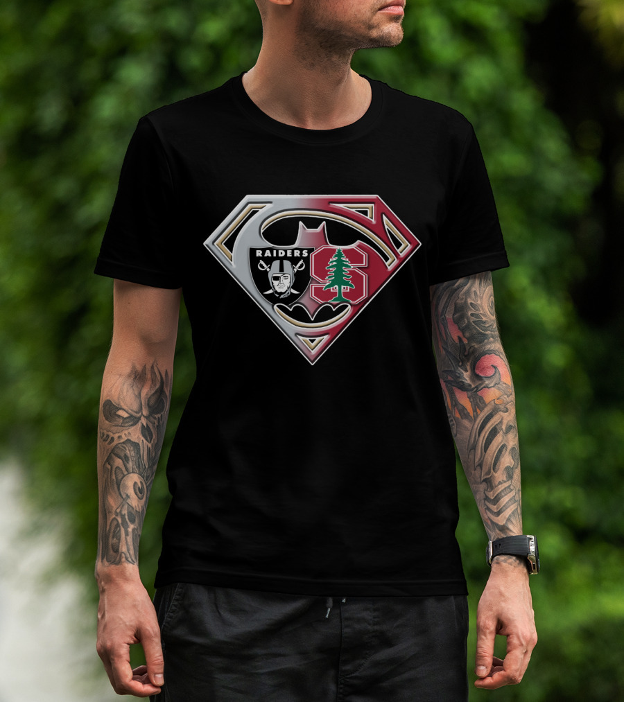 Raiders Stanford Superhero Logo Combo T-Shirt