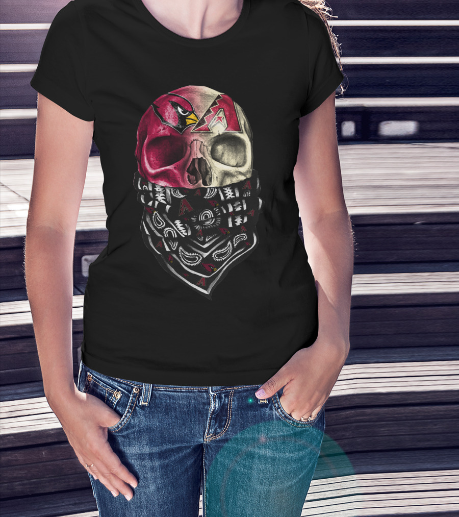 Cardinals Diamondbacks Skull Bandana T-Shirt
