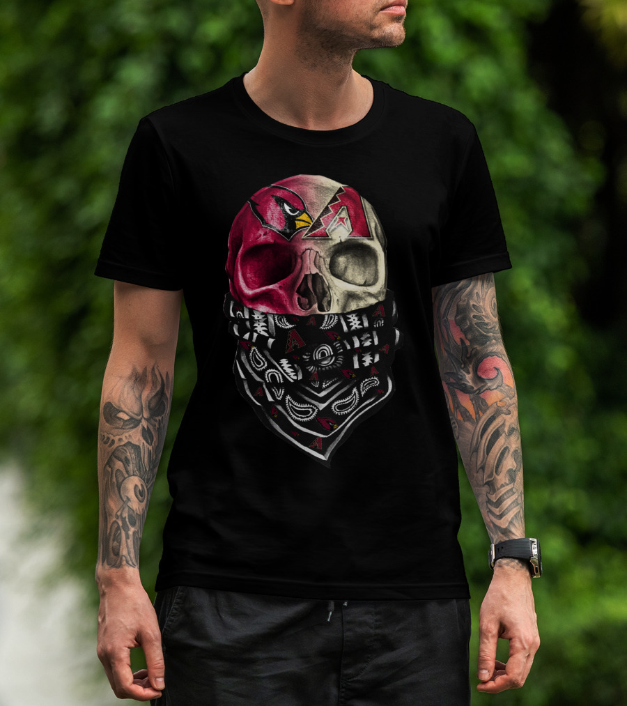 Cardinals Diamondbacks Skull Bandana T-Shirt