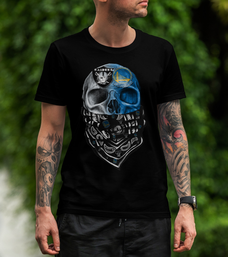 Raiders And Warriors Skull Bandana T-Shirt