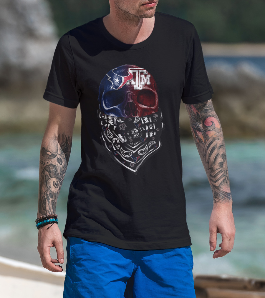 Texans Skull Bandana At M T-Shirt