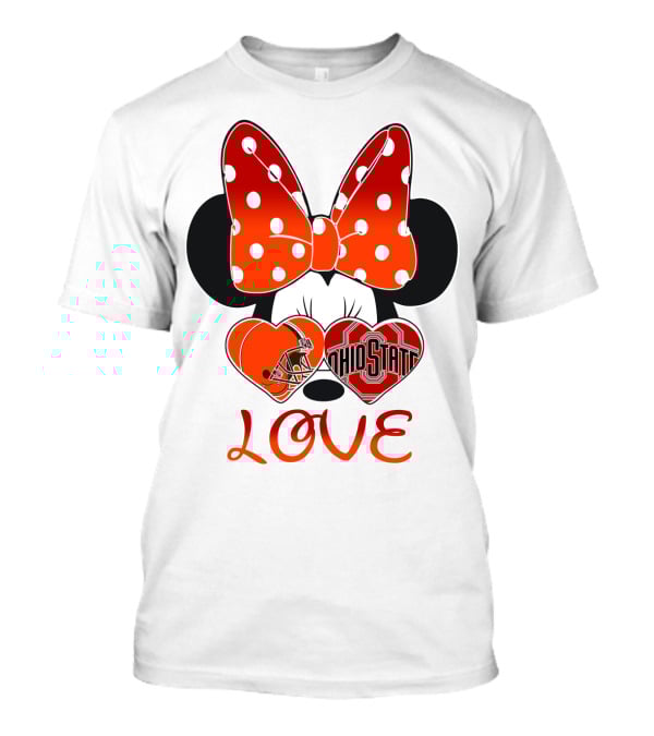 Mic 023 Minnie Mouse Love Cleveland Browns Ohio State T-Shirt