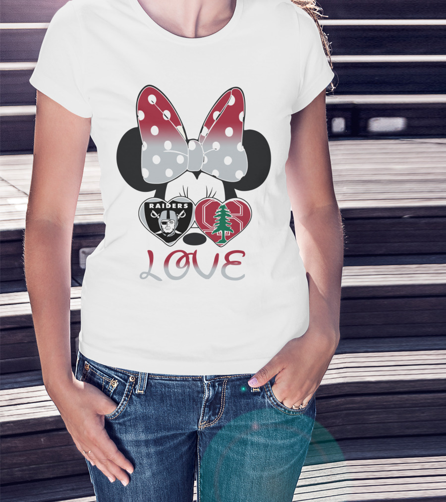 Love Raiders Stanford Minnie Bow Hearts T-Shirt