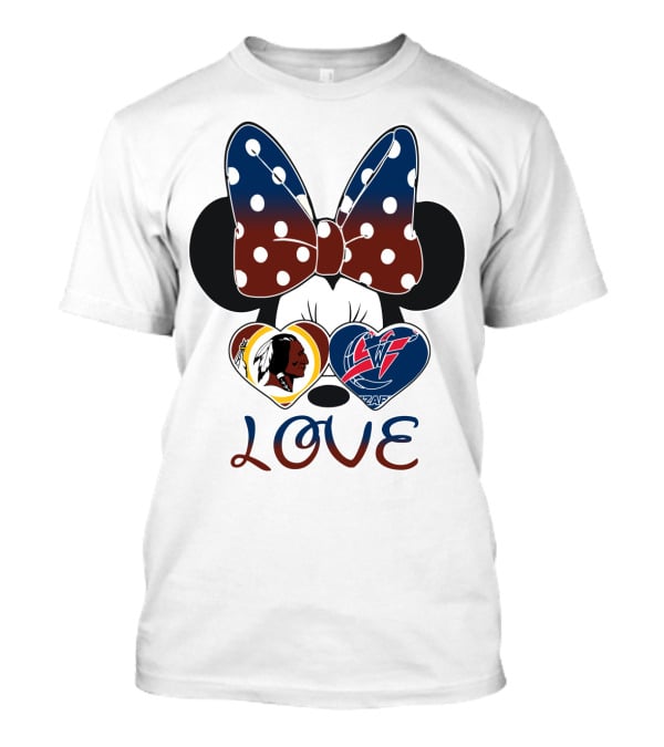 Love Minnie Bow Washington Football Team Wizards T-Shirt